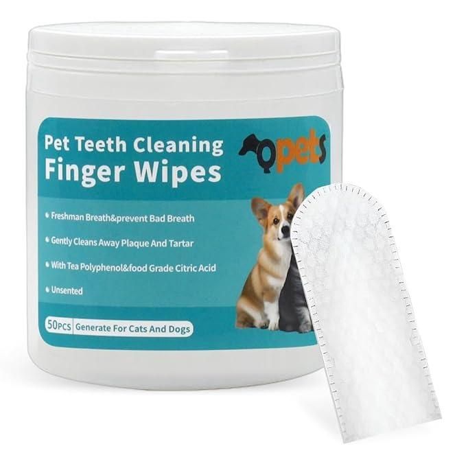 Disposable Dental Finger Wipes For Pets(50 Wipes)