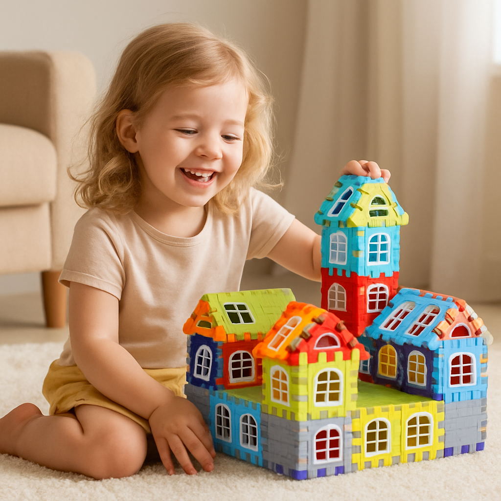 50-Piece Colorful Building Blocks Set for Toddlers